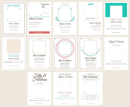 All 13 50th birthday invitation card designs to choose from