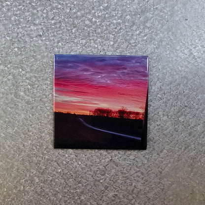 Single 2.5 inch custom photo magnet