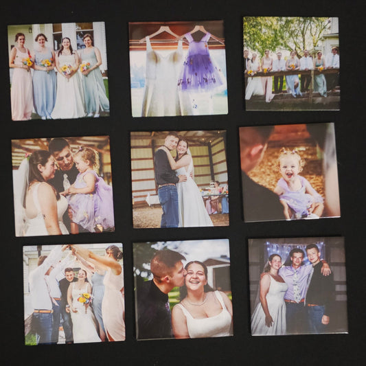 Set of 9 custom photo magnets