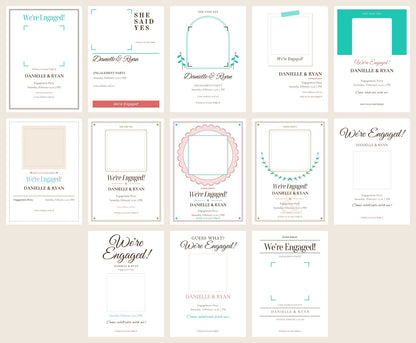 All 13 engagement party invitation card designs to choose from