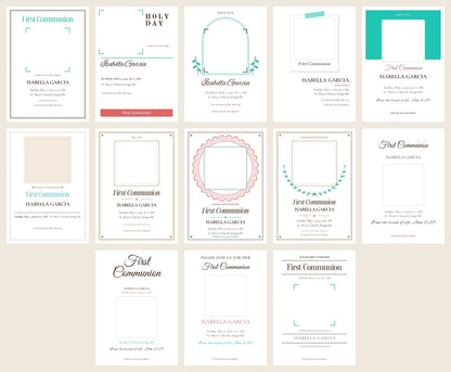 All 13 First Communion invitation card designs to choose from