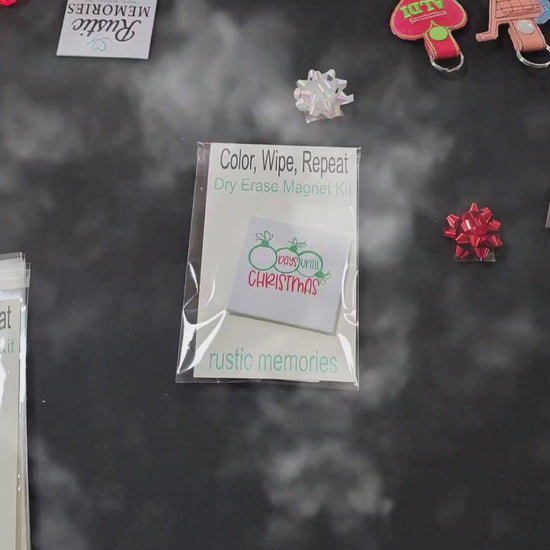 Video of Christmas countdown magnet holiday decor for the fridge