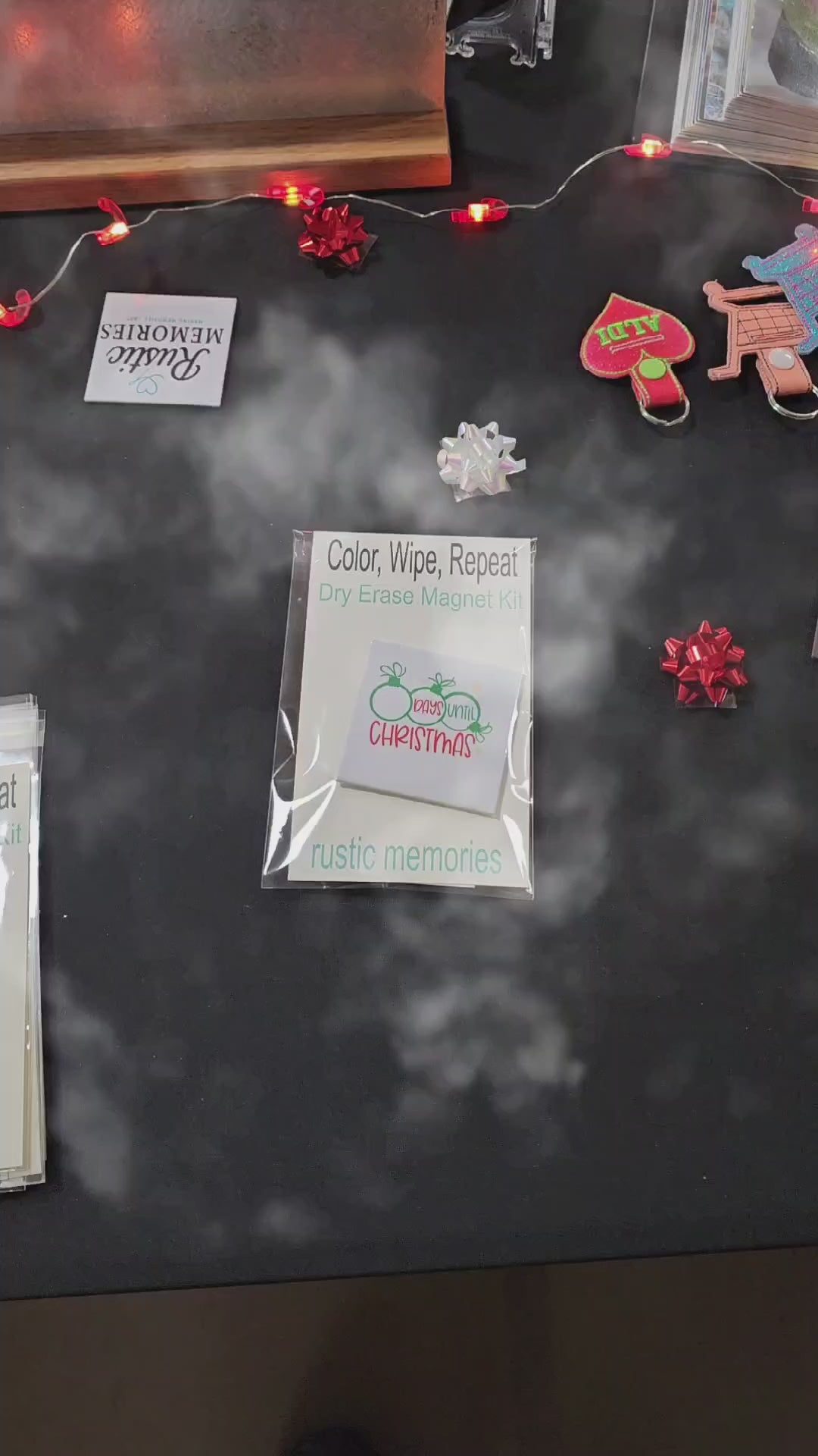 Video of Christmas countdown magnet holiday decor for the fridge
