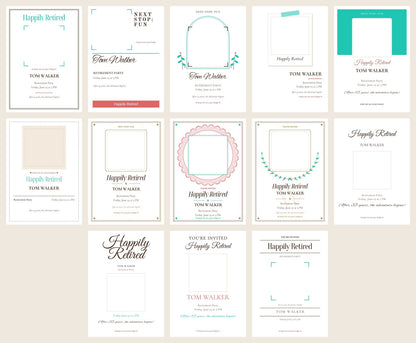 All 13 retirement party invitation card designs to choose from
