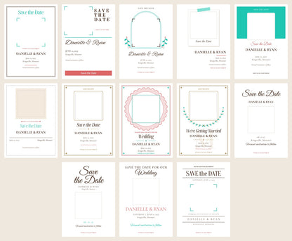 All 13 wedding save the date card designs to choose from